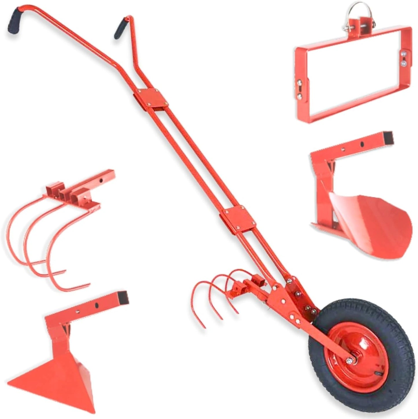 Cultivateur Manuel Polyvalent 4 en 1 pour Jardin - Diamètre 40 cm