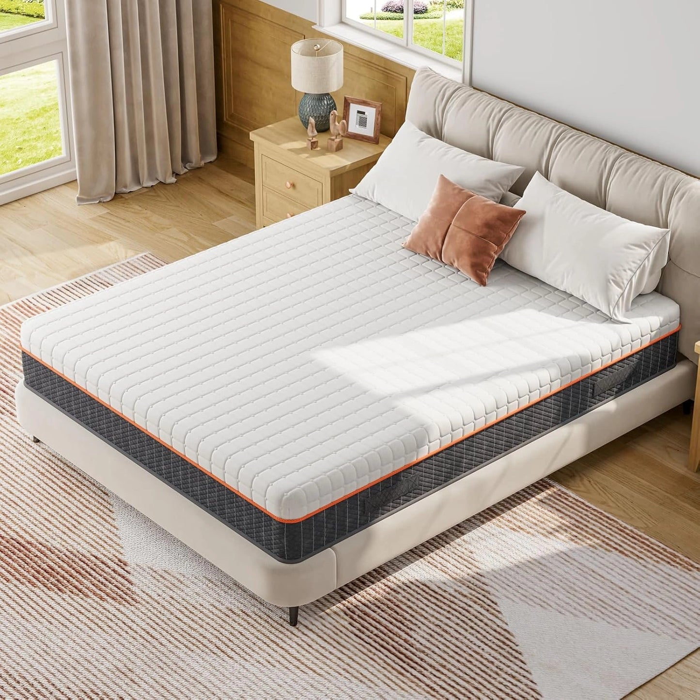 Matelas à Mémoire de Forme 140x190 cm, Confort 7 Zones, Soutien Equilibré, Certifié Oeko-Tex