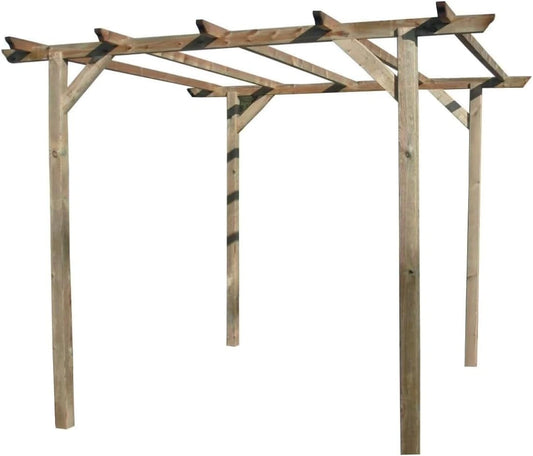 Pergola en bois imprégné 3x3x2,5 m - Structure autoportante