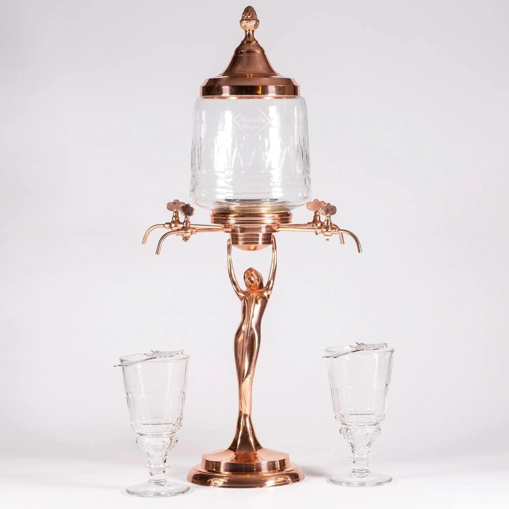 Fontaine à absinthe en cuivre avec 4 becs verseurs