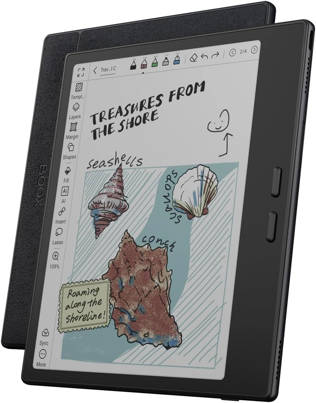 Tablette ePapier Couleur 7" BOOX Go Color Gen 2, 64 Go, Android 13, Éclairage, BT, WiFi