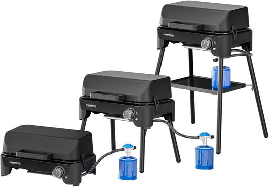 Barbecue à Gaz Campingaz S Tour & Grill | Portable avec Couvercle & Pieds Amovibles | Idéal pour Camping, Balcon, Terrasse | 2400W