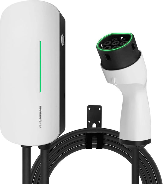 Borne de Recharge Wallbox 7.4kW Type 2 pour VE Monophasé, Câble 6M, Usage Extérieur et Intérieur