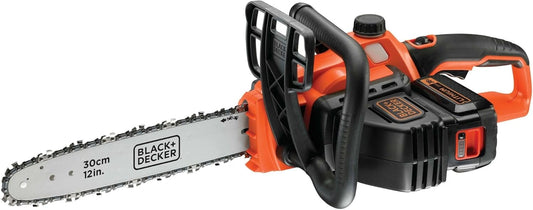 Tronçonneuse Sans Fil BLACK+DECKER 36V, 30 cm, Batterie 2Ah et Chargeur Inclus, Lubrification Automatique, Tendeur Sans Outil