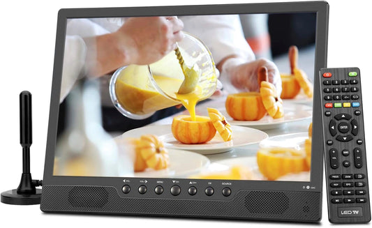 Téléviseur Portable Numérique 14 Pouces DVB-T2 avec Batterie, USB, Casque et HDMI