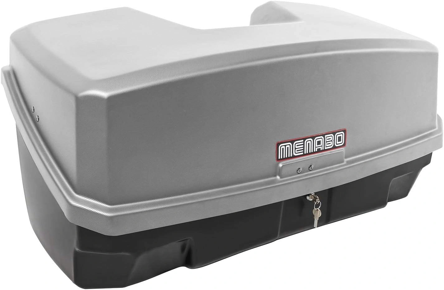 Coffre de Transport Ménabo Nekkar 300L, Argenté, pour Porte-Bagages Arrière
