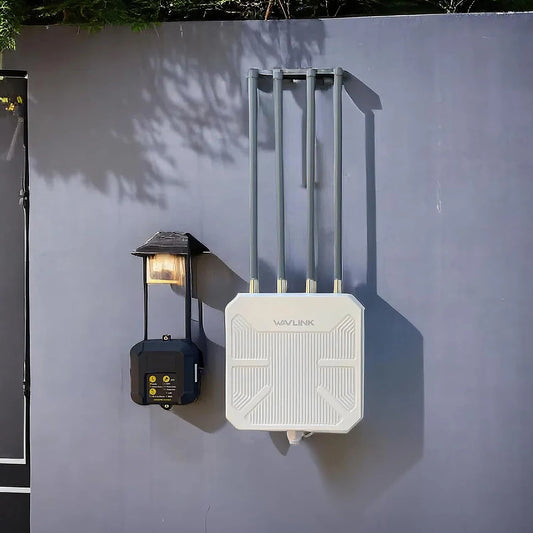 Amplificateur WiFi 6 Extérieur AX3000, Longue Portée et Résistant IP67, Dual Band 2.4G/5G de WAVLINK, Compatible PoE