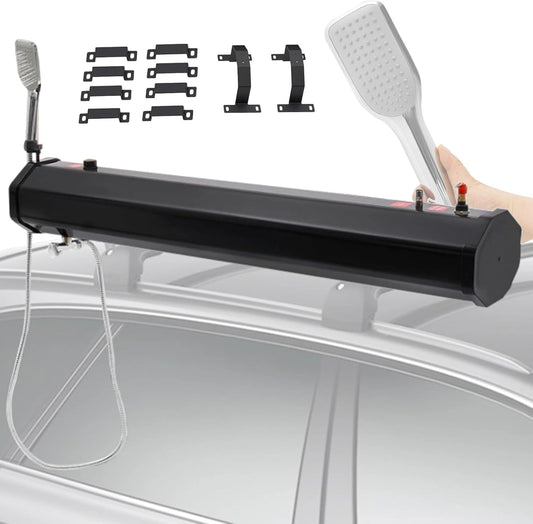 Réservoir de Douche Solaire 18L/20L/30L pour Toit de Voiture avec Pompe Électrique - Idéal pour le Camping et Activités de Plein Air