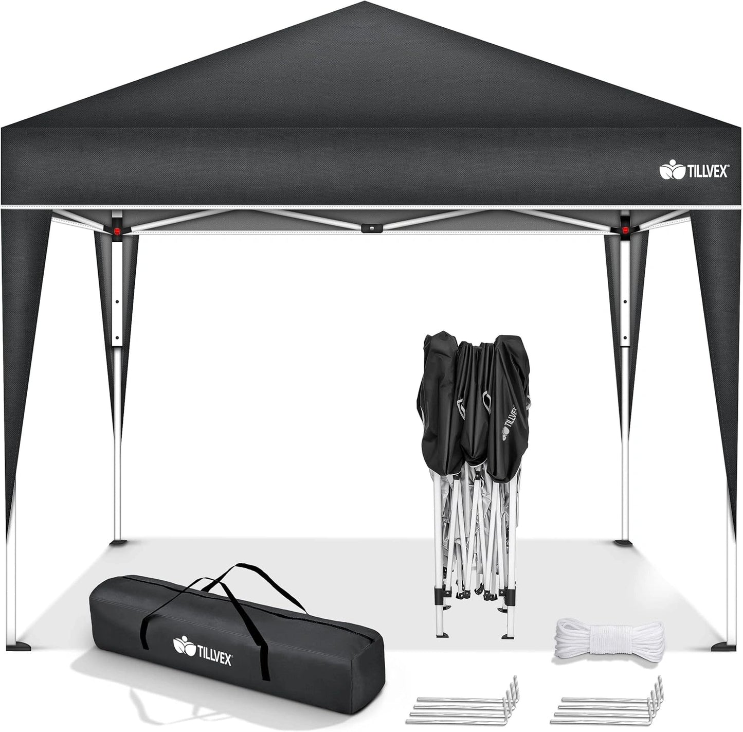 Tonnelle de Jardin 3x3m Réglable - Tente Pliante UV 50+ pour Camping, Festivals et Plage