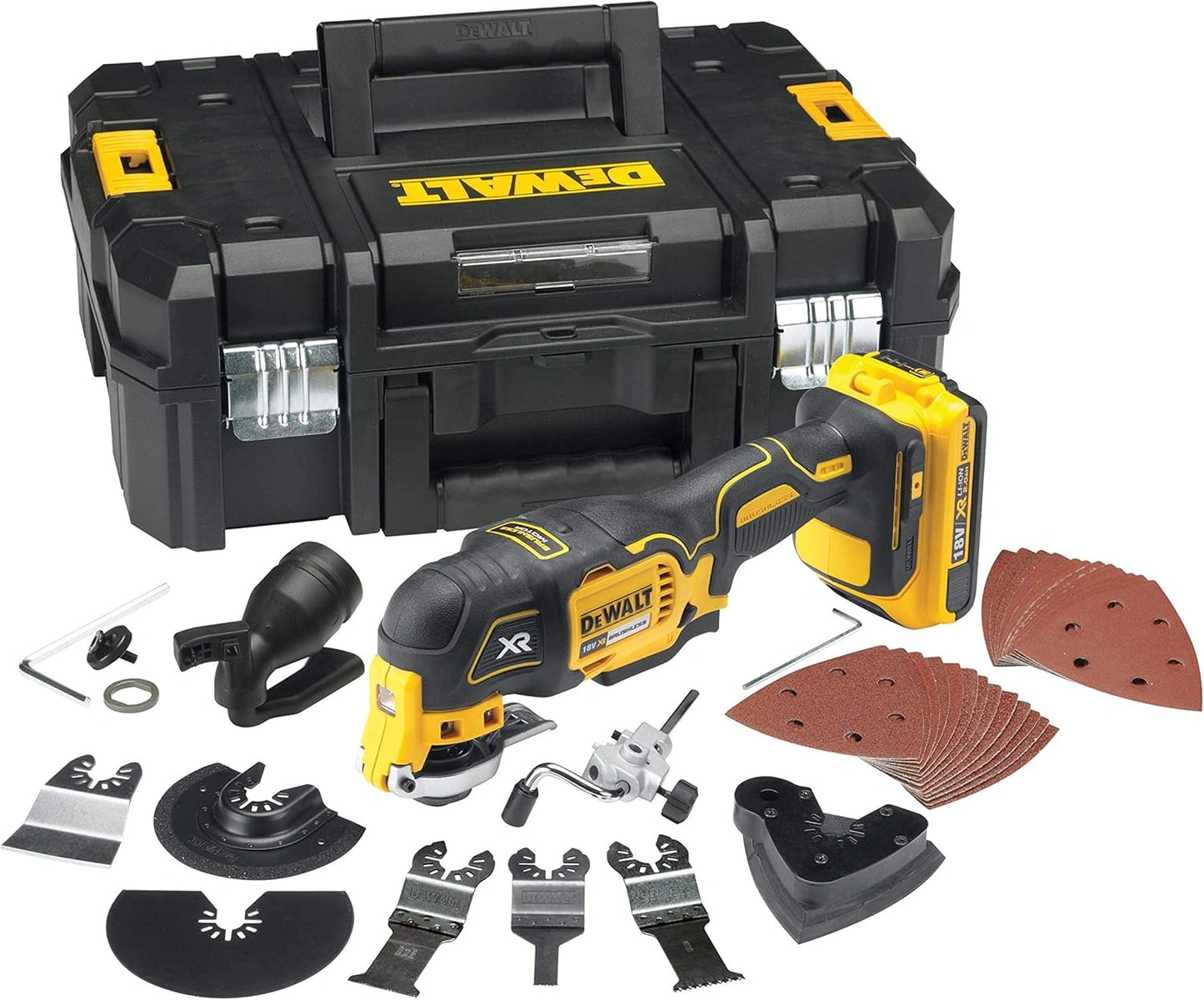 Outil Oscillant Sans Fil DeWalt 18V XR avec Accessoires et Coffret