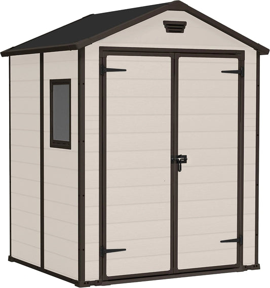 KETER – Abri de Jardin Manor 65 Beige – Espace de Rangement Extérieur de 2,5 m²