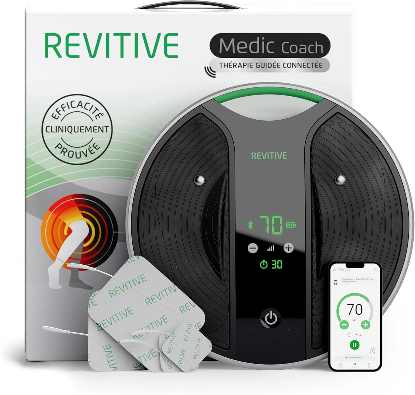 Revitive Medic Coach: Soulagement Personnalisé des Douleurs - Jambes et Genoux